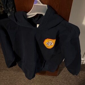 Navy Blue fire company   Hoodie with